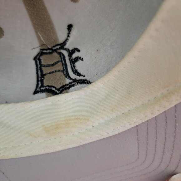 Detroit Tigers Baseball Hat sz 7 3/8 Tan Beige MLB Embroidered D Acrylic Wool - Picture 9 of 9